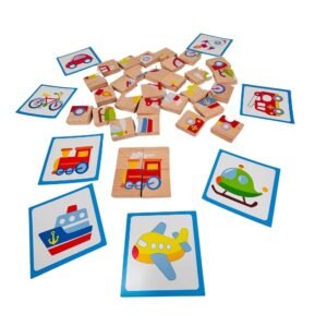40 x 40 Wooden Blocks Puzzle - Vehicles