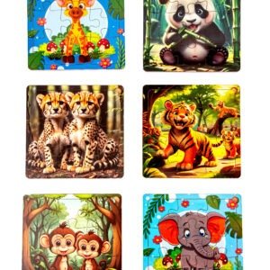 WoodyBugz Jungle Friends Wooden Puzzle Set